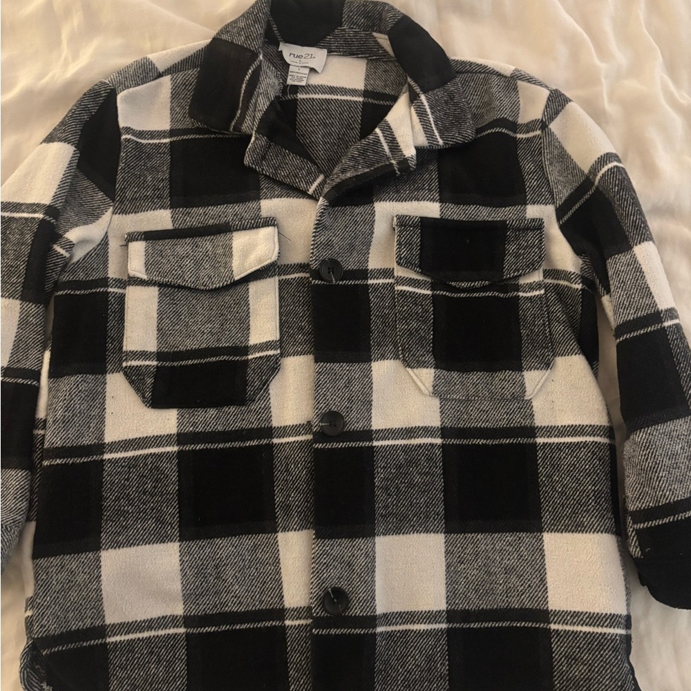 Black and White Plaid Shacket